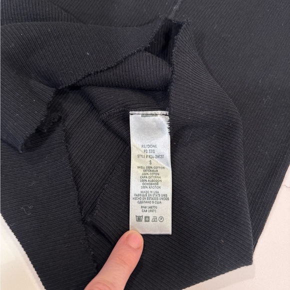 RE/DONE Black Ribbed T-Shirt - Picture 5 of 6